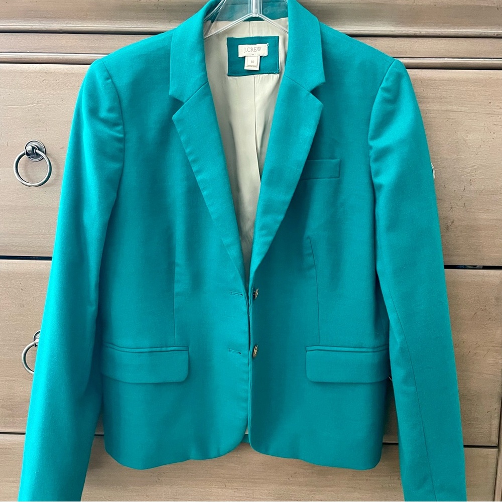 J. Crew Kelly Green Schoolboy Women's Blazer